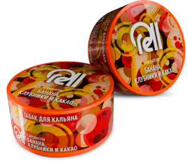 Табак для кальяна RELL Банан, клубника и какао, 25 гр