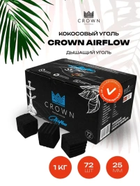 Уголь для кальяна CROWN AIRFLOW 25 мм, 72 кубика