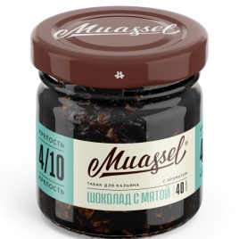 Табак для кальяна Muassel 4/10 - Шоколад с мятой 40 г