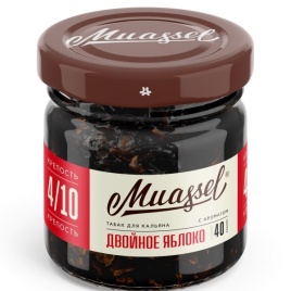 Табак для кальяна Muassel 4/10 Double Apple Двойное яблоко, 40 гр