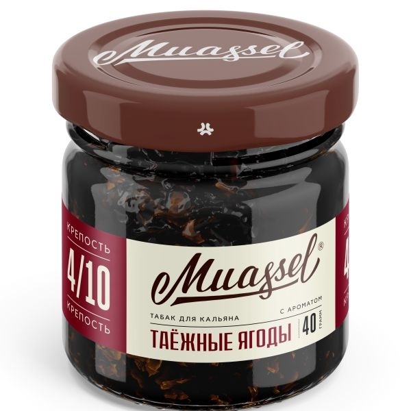 Табак для кальяна Muassel 4/10 Taiga Berries Таёжные ягоды, 40 гр фото 1