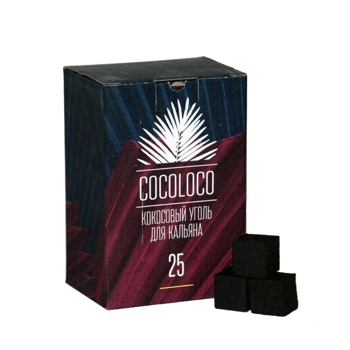 Уголь для кальяна COCO LOCO 25 мм, 72 кубика фото 2