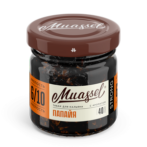 Табак для кальяна Muassel Strong 6/10 - Papaya Папайя 40 г фото 1