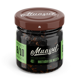 Табак для кальяна Muassel Extra Strong 8/10 - Freshness Mint Мятная свежесть 40 г фото 1