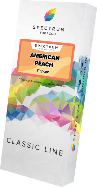 Табак для кальяна Spectrum Classic American Peach, 100 гр фото 1